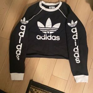 Adidas logo cropped sweater